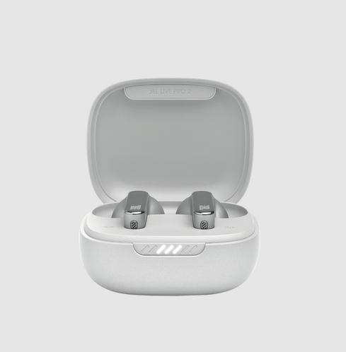 JBL Live Pro 2 True Wireless Noise Cancelling Earbuds | Silver JBL Live Pro 2 True Wireless Noise Cancelling Earbuds | Silver